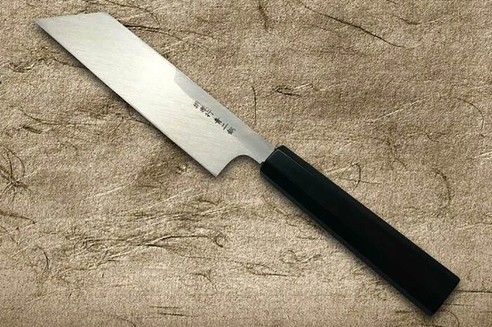 Sakai Takayuki Aoniko Blue 2 Steel Ebony Handle Japanese Chef's Peeling Knife 180mm 8 Sakai Takayuki Aoniko Blue 2 Steel Ebony Handle Japanese Chef's Peeling Knife 180mm - Image 6