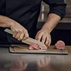 Victorinox Swiss Modern 17cm Santoku Knife Fluted Edge Black (6905317KB) -KITCHEN KNIVES Shop swiss modern colour santoku ls3 1