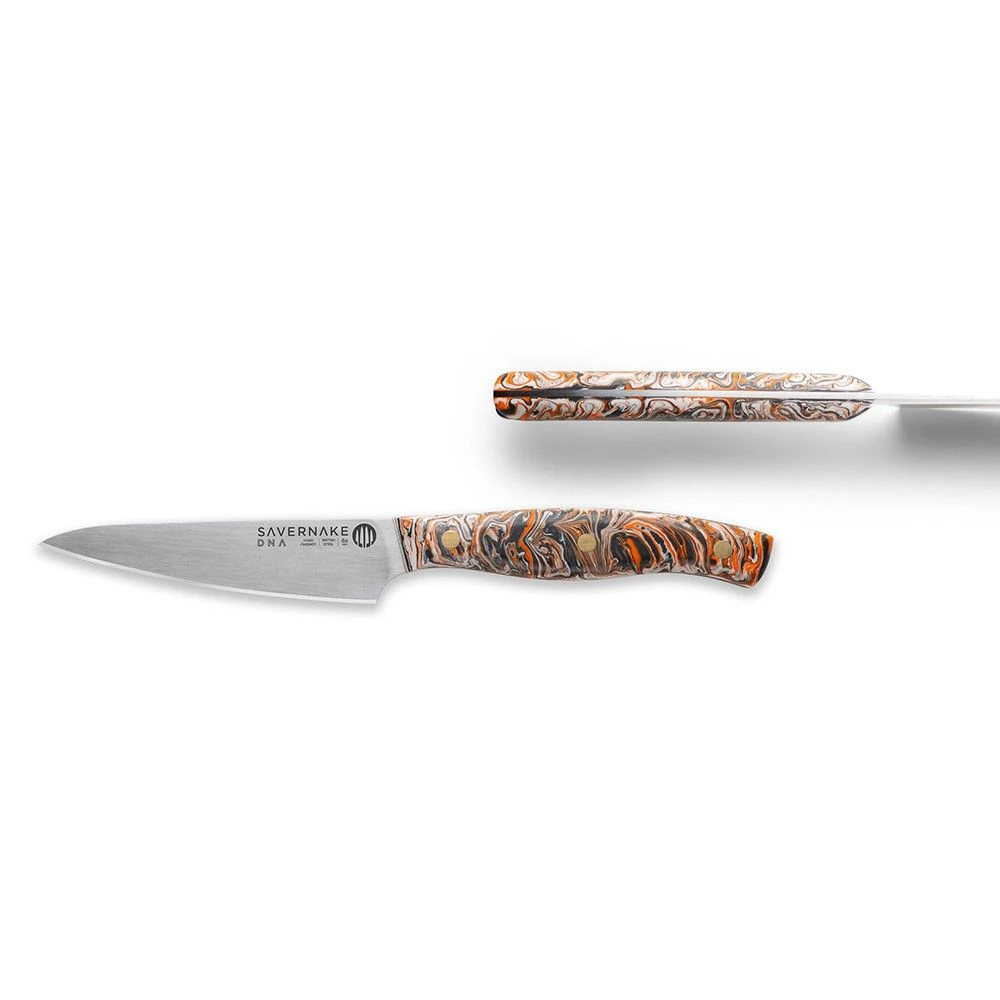 Savernake DNA SY11 11cm Large Paring Knife - Anthracite, Arctic & Orange With Marble Handle 4 Savernake DNA SY11 11cm Large Paring Knife - Anthracite, Arctic & Orange With Marble Handle - Image 2