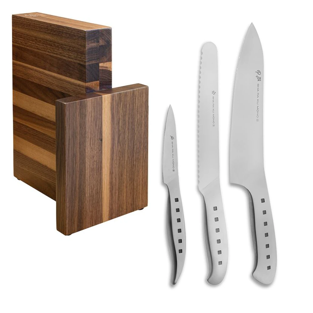 Tojiro 3 Piece Magnetic Block Set (Chef's, Paring & Bread Knife) 3 Tojiro 3 Piece Magnetic Block Set (Chef's, Paring & Bread Knife)